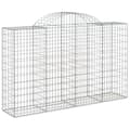 Miniatyrbild 2 av 2: Gabion bågformad 200x50x120/140 cm galvaniserat järn