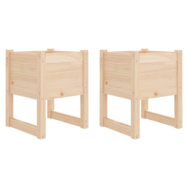 Odlingslådor 2 st 40x40x52,5 cm massiv furu