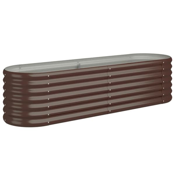 Odlingslåda pulverlackerat stål 152x40x36 cm brun