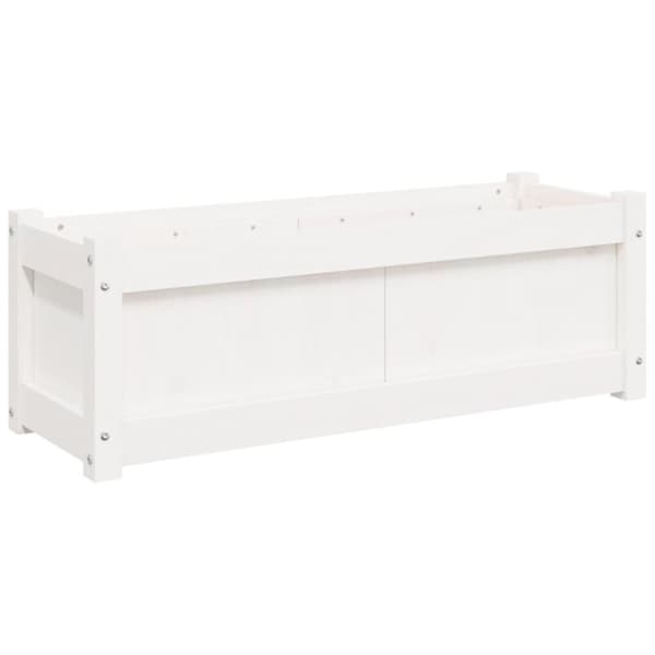 Odlingslåda 90x31x31 cm vit massiv furu