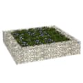 Miniatyrbild 1 av 2: Planteringsgabion upphöjd galvaniserat stål 100x100x20 cm