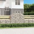 Miniatyrbild 1 av 2: Gabion bågformad 150x50x120/140 cm galvaniserat järn