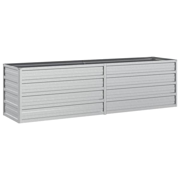 Odlingslåda upphöjd galvaniserat stål 160x40x45 cm silver
