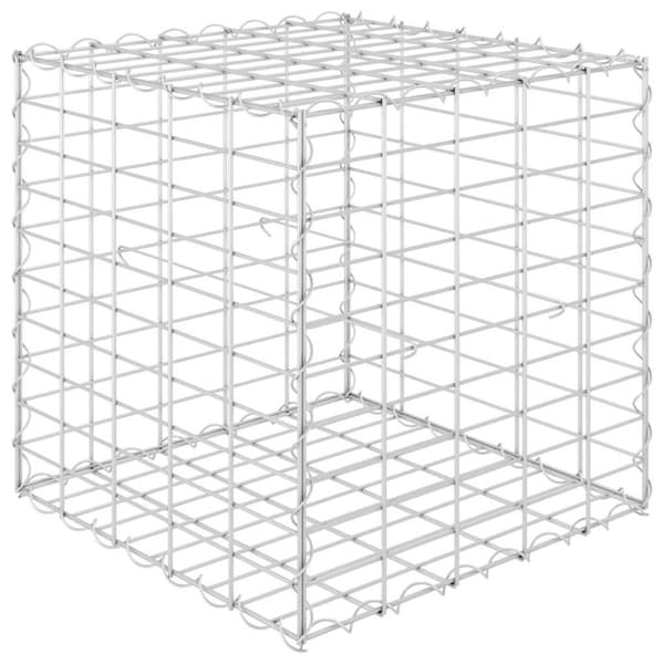 Planteringsgabion upphöjd stål 50x50x50 cm