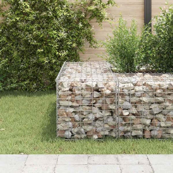 Planteringsgabion upphöjd stål 50x50x50 cm
