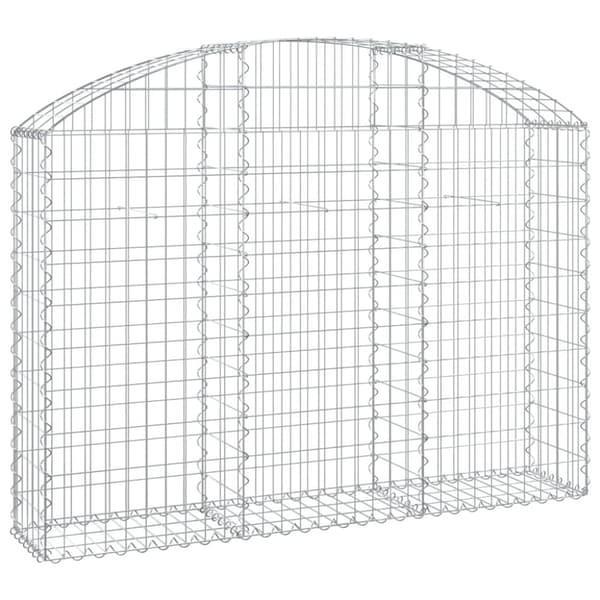Gabion bågformad 150x30x100/120 cm galvaniserat järn