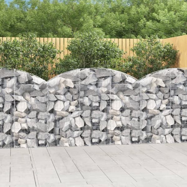 Gabion bågformad 150x30x100/120 cm galvaniserat järn