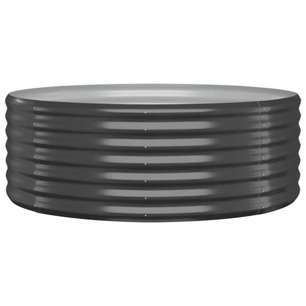 Odlingslåda pulverlackerat stål 100x100x36 cm antracit
