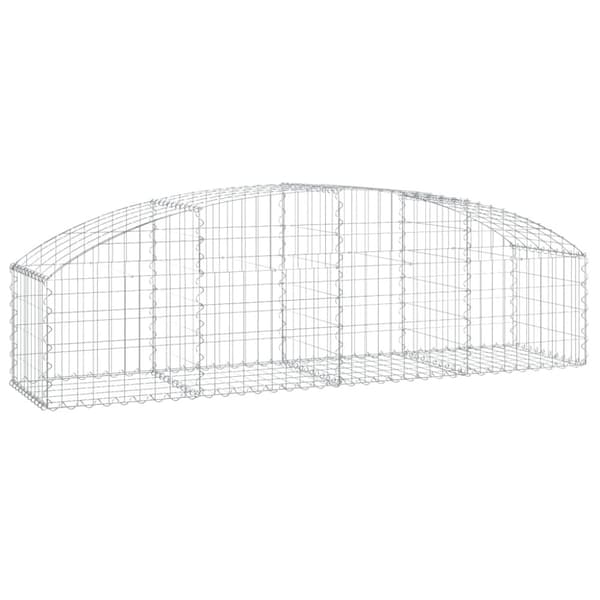 Gabion bågformad 200x50x40/60 cm galvaniserat järn