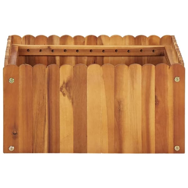 Odlingslåda upphöjd 50x50x25 cm massivt akaciaträ