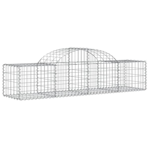 Gabion bågformad 200x50x40/60 cm galvaniserat järn