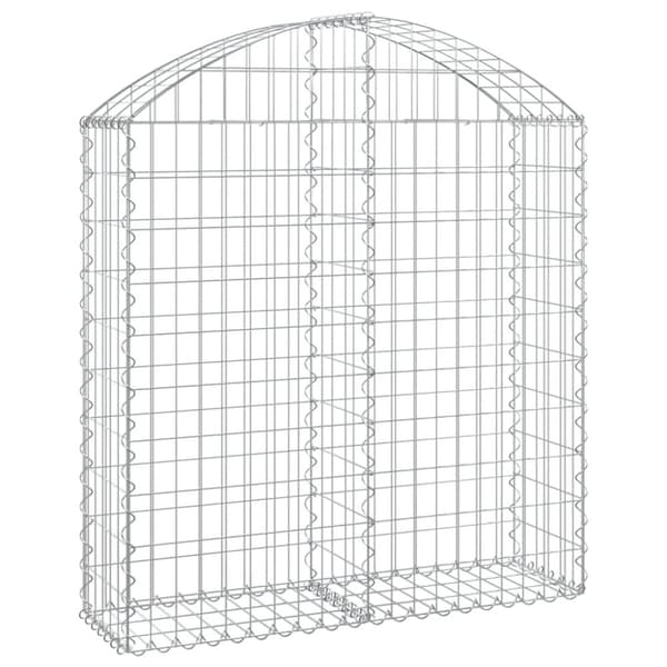 Gabion bågformad 100x30x100/120 cm galvaniserat järn