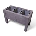Miniatyrbild 3 av 7: Step2 Lakewood upphöjd planteringskärl Dark Cedar | Upphöjd planteringskärl av plast i brunt för trädgård/balkong/terrass