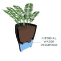 Pikkukuva 3 / 4: Step2 Fernway Kukkaruukku Tumma Cedar | Muovinen istutin ruskea puutarhaan/parvekkeelle/terassille