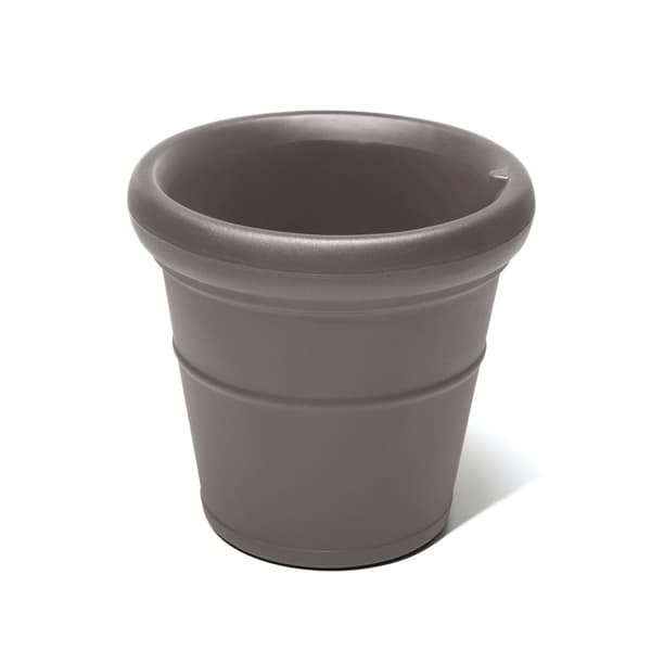 Step2 Claremont Flower Pot Dark cedar | Planteringskärl i brun plast for trädgård / balkong / uteplats