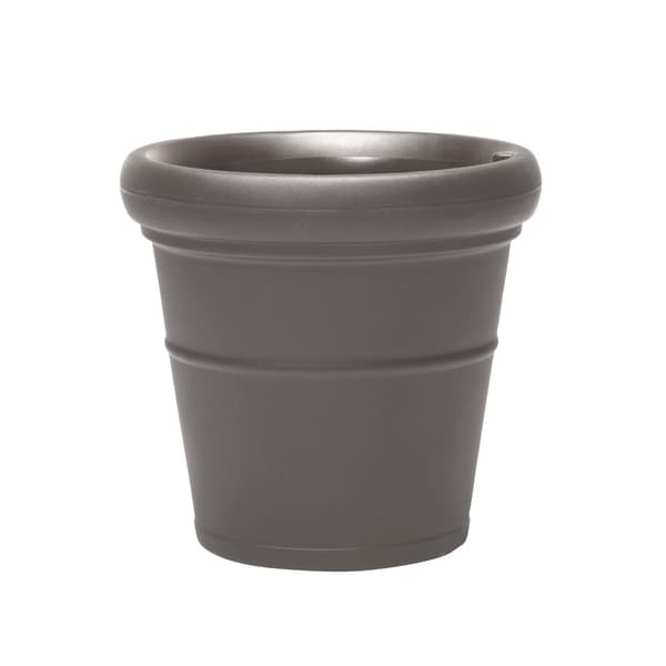 Step2 Claremont Flower Pot Dark cedar | Planteringskärl i brun plast for trädgård / balkong / uteplats