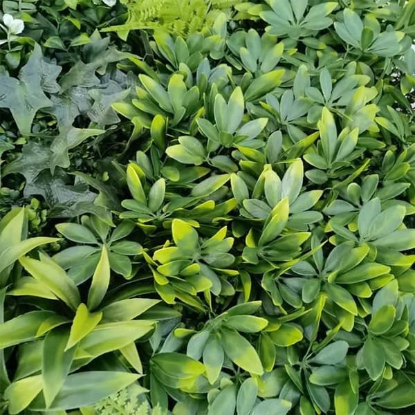 Konstgjord växtvägg - Ej specificerad - 100 x 100 cm - Vit blomma - Polyeten - 2 års garanti