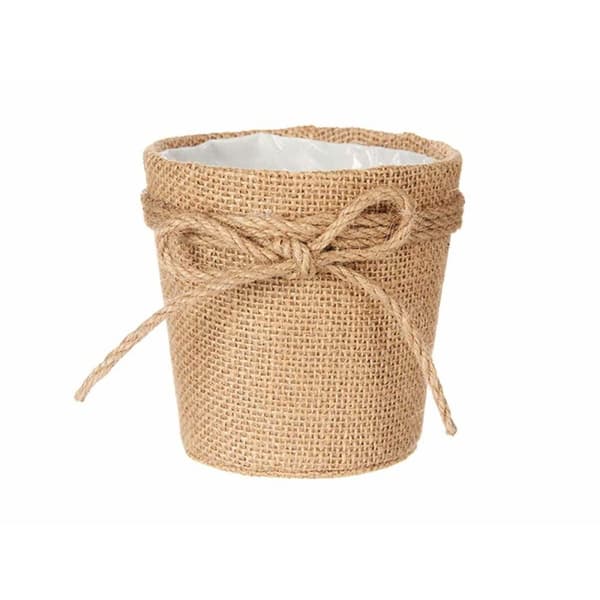 Kruka Ibergarden WY18-72 Brun Tyg Snöre Plast Lasso 11 x 10,5 x 11 cm (24 antal)