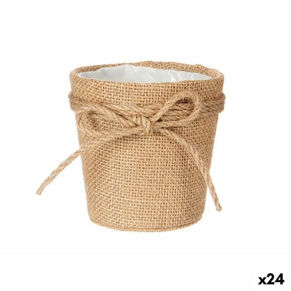 Kruka Ibergarden WY18-72 Brun Tyg Snöre Plast Lasso 11 x 10,5 x 11 cm (24 antal)