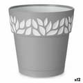 Miniatyrbild 1 av 3: Självvattnande blomkruka Stefanplast Grå 15 x 15 x 15 cm Vit Plast (12 antal)