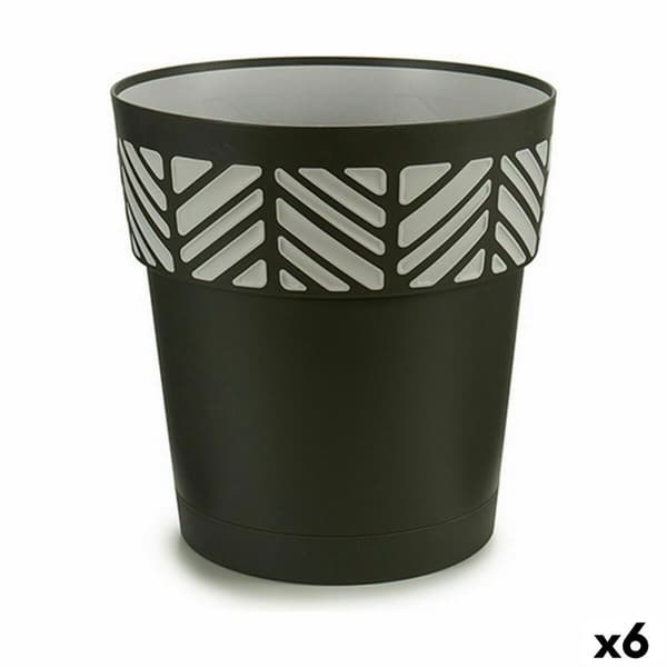 Självvattnande blomkruka Stefanplast Orfeo Antracitgrå Plast 29 x 29 x 29 cm (6 antal)