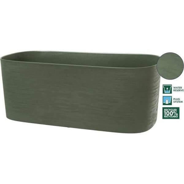 Itsekasteleva kukkalaatikko Garden ID Vaaleanvihreä 80 x 38 cm
