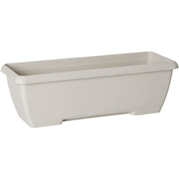 Jardiniere - GARDEN ID Teramo - Vit 60 cm - Hållbarhet - Integrerad vattenreserv - Återvunnet &amp; 100 % återvinningsbart - Volym för växter