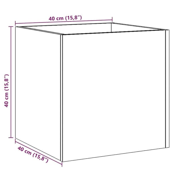 vidaXL Plantekasse gammelt tre 40x40x40 cm konstruert tre