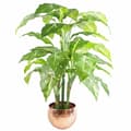 Miniatyrbild 3 av 4: Jardiniere - Löv blomlåda - LEAF-7307 - Stor hamrad metallkruka 22 x 17 cm Böjd kant 22 x 17 cm