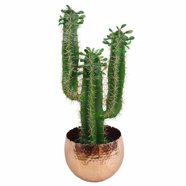 Jardiniere - Löv blomlåda - LEAF-7307 - Stor hamrad metallkruka 22 x 17 cm Böjd kant 22 x 17 cm