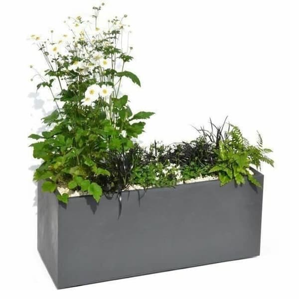 Urtepotte EDA Grå Plastik Rektangulær 99,5 x 39 x 43 cm