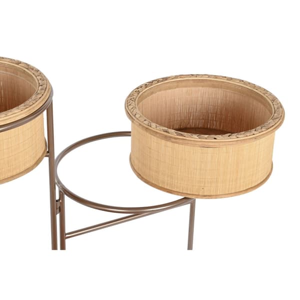 Kasvit DKD Home Decor 55 x 42 x 79 cm Musta Ruskea Rauta Bambu Trooppinen
