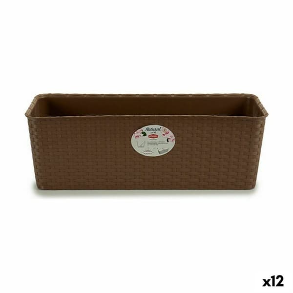 Kukkalaatikko Stefanplast Ruskea Muovinen 18 x 16 x 48,5 cm (12 osaa)