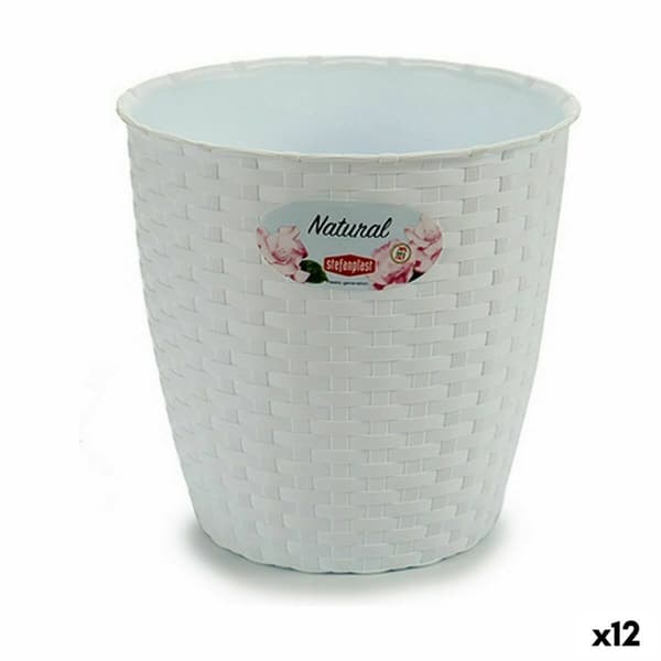 Kasvit Stefanplast Valkoinen Muovinen 19 x 17,5 x 19 cm (12 osaa)