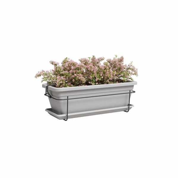 Jardiniere - ARTEVASI - VENEZIA balkong KIT - 50 ma - Ljusgrå