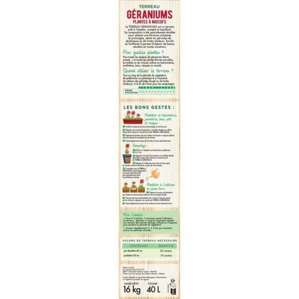 Ruukkukomposti Vilmorin géraniums 40 L