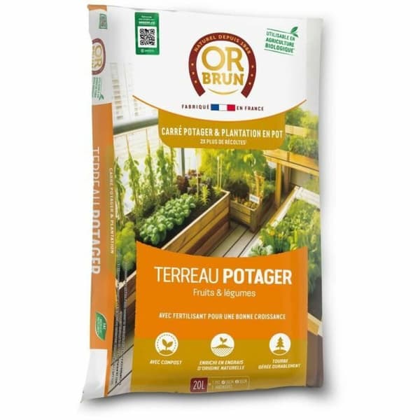 Pottekompost OR BRUN OBRTCAPOT20N 20 L