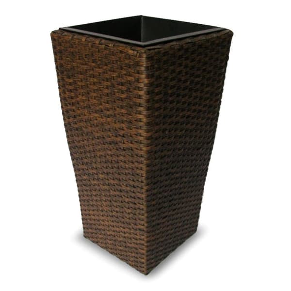 Blomkruköverdrag av teknorattan, UV-beständig, brun, 49 cm