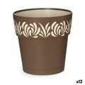 Miniatyrbillede 1 af 3: Selvvandende pot Stefanplast Gaia Brun Plastik 19 x 19 x 19 cm (12 enheder)