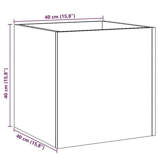 vidaXL plantekasse 40x40x40 cm konstrueret træ kunsteg