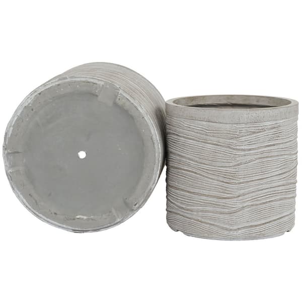 Sett med blomsterpotter Home ESPRIT Beige Fiberglass Magnesium 44,5 x 44,5 x 44 cm (3 enheter)