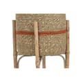 Miniatyrbilde 3 av 5: Sett med blomsterpotter Home ESPRIT Naturell Jute Treverk av mangotre 26 X 26 X 67 cm (2 Deler)