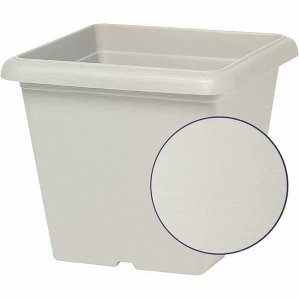 Urtepotte Garden ID Hvid Firkantet Steneffekt 40 x 35 cm