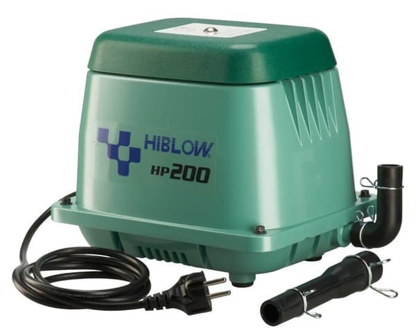 Grönsaksplåster - Hiblow grönsaksbord - SC392 - Hp-200 luftpump 230Lmin vid 1,3 m, 18 mm utlopp, 210 Watt