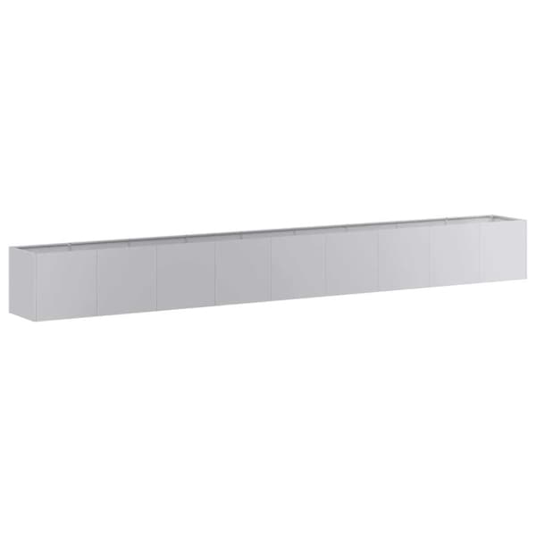 vidaXL plantekasse 360x40x40 cm galvaniseret stål