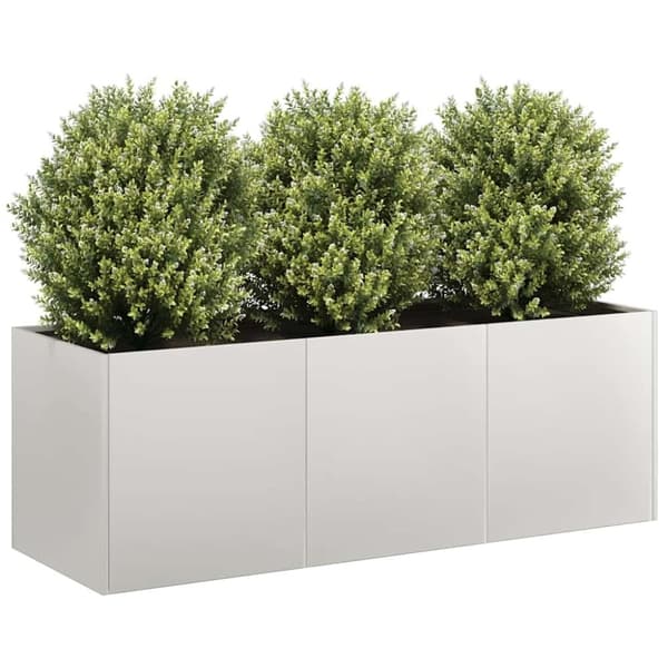 vidaXL Trädgårdskruka 120x40x40 cm rostfritt stål