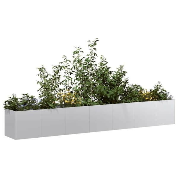 vidaXL plantekasse 280x40x40 cm galvaniseret stål