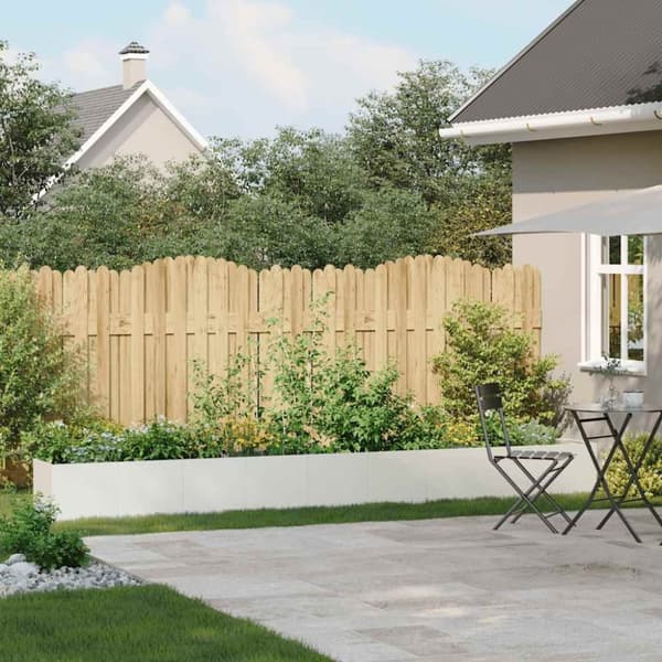 vidaXL plantekasse hvid 360x40x40 cm koldvalset stål