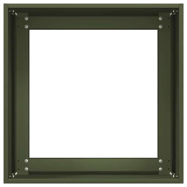vidaXL Plantekasse olivengrønn 40x40x40 cm kaldvalset stål
