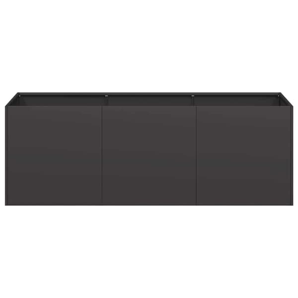 vidaXL Plantekasse svart 120x40x40 cm kaldvalset stål